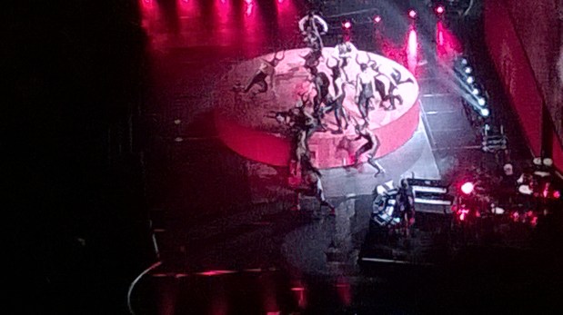 Best view I could capture of the dancers in the signature 